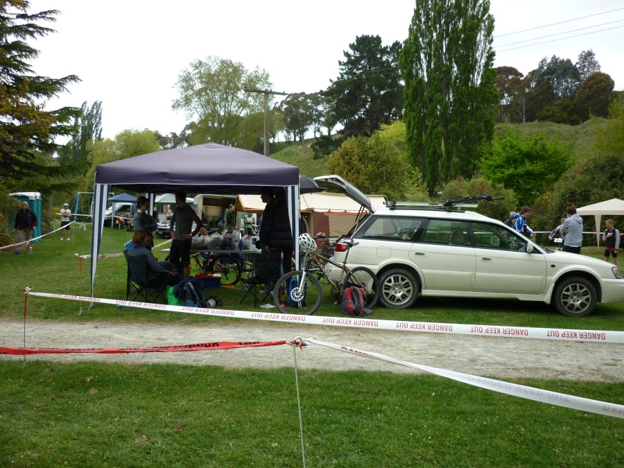Our site, no room in my bags for club flags sadly..