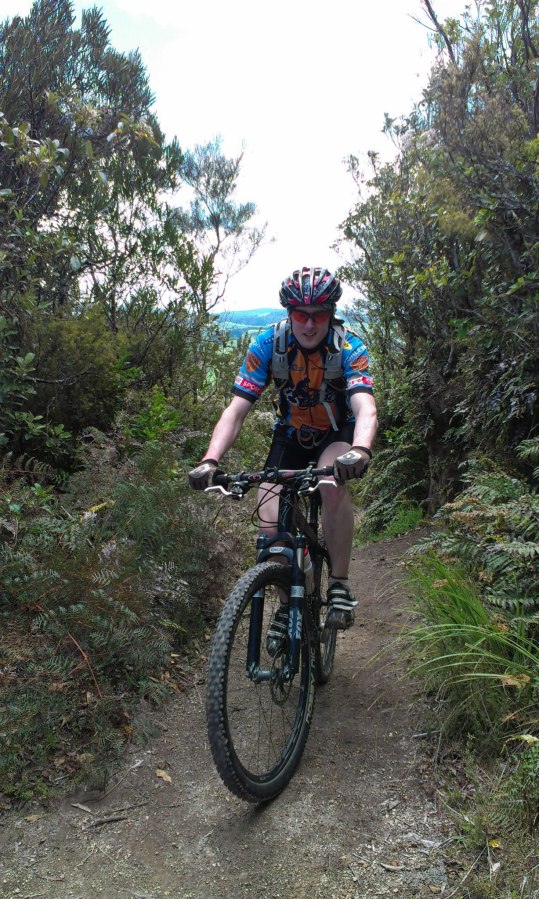 Aidan, back in the saddle on Rainbow Mountain