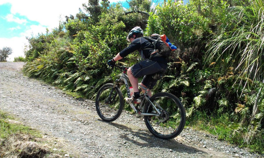Kevin almost at the summit of Rainbow Mountain