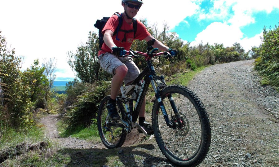Mike going up on Rainbow Mountain